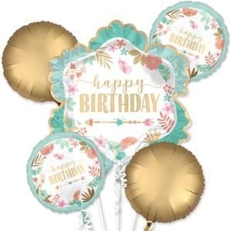 BOHO BIRTHDAY GIRL BOUQUET OF BALLOONS