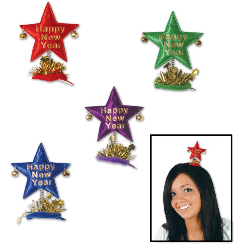 Happy New Year Star Hair Clip