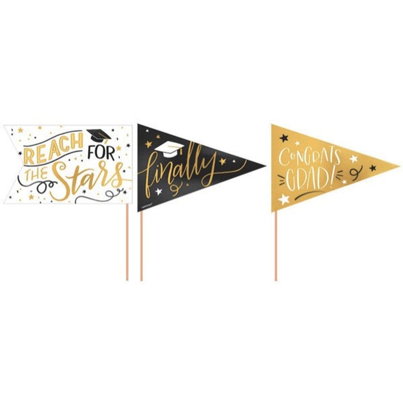 Mini Grad Pennants Picks (6ct)