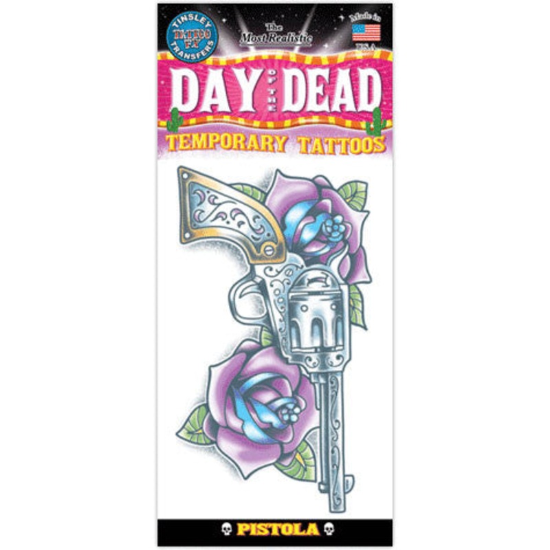 Pistola Day Of The Dead Tattoo
