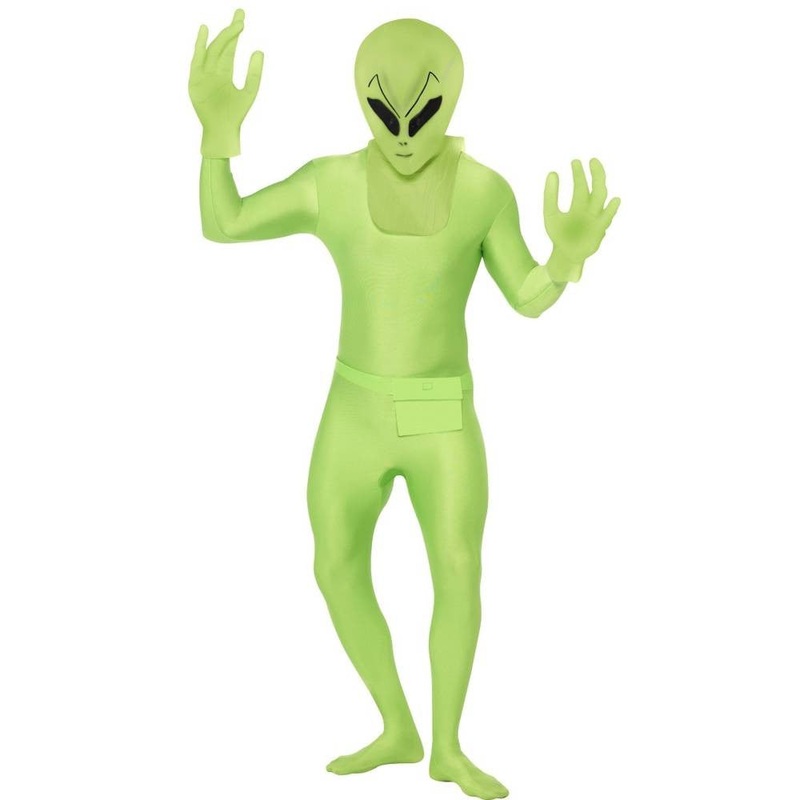 Second Skin Men's Suit Alien Green Large Chest 42-44", Waist 36-38", Inseam 33"