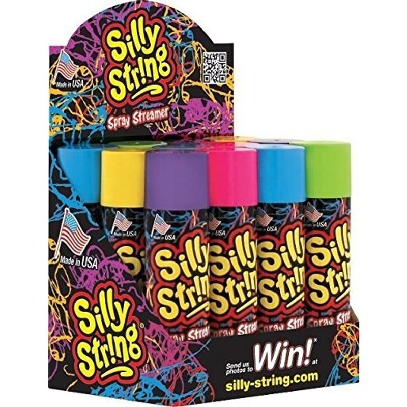 Silly String 3oz Party Spray Assorted Colors -12ct