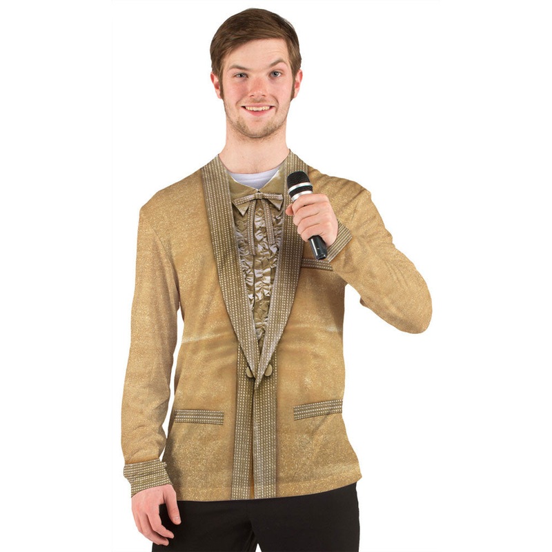 The Kings Golden Tuxedo Faux Real Long Sleeve Tee Mens Small