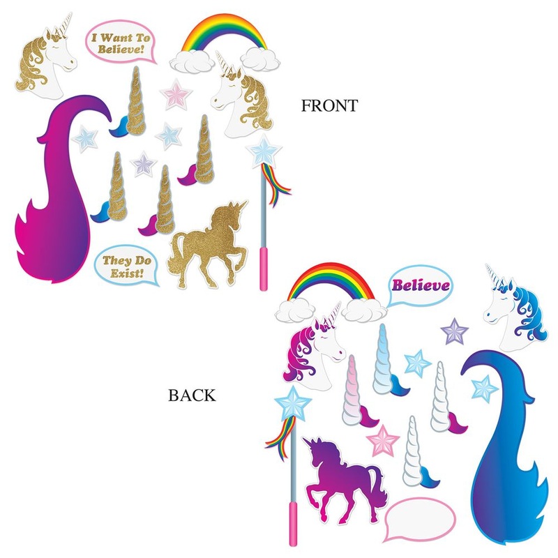Unicorn Glittered Photo Fun Signs