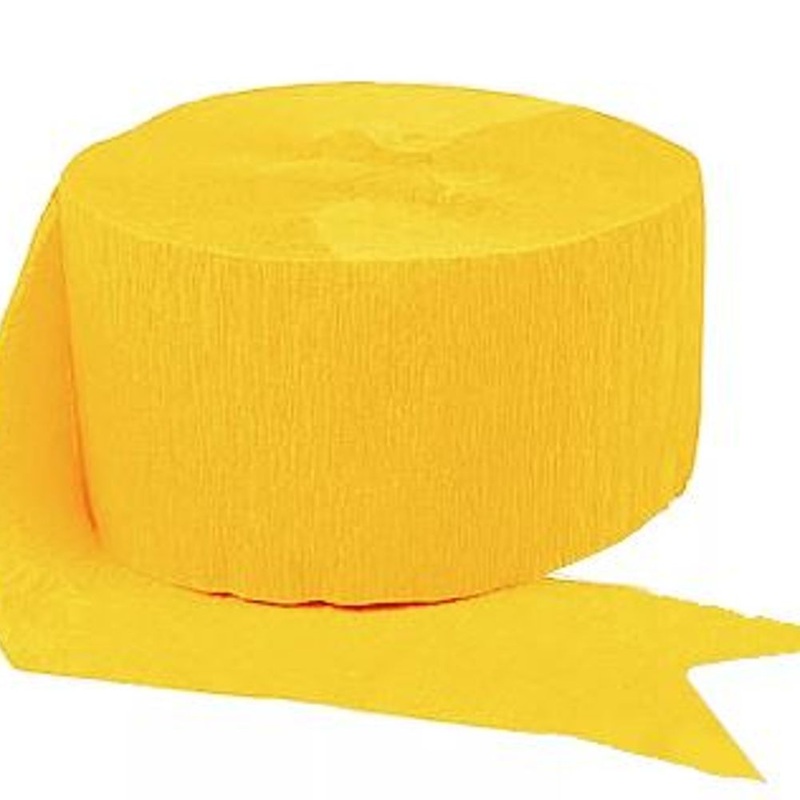 Yellow Sunshine Crepe Streamer