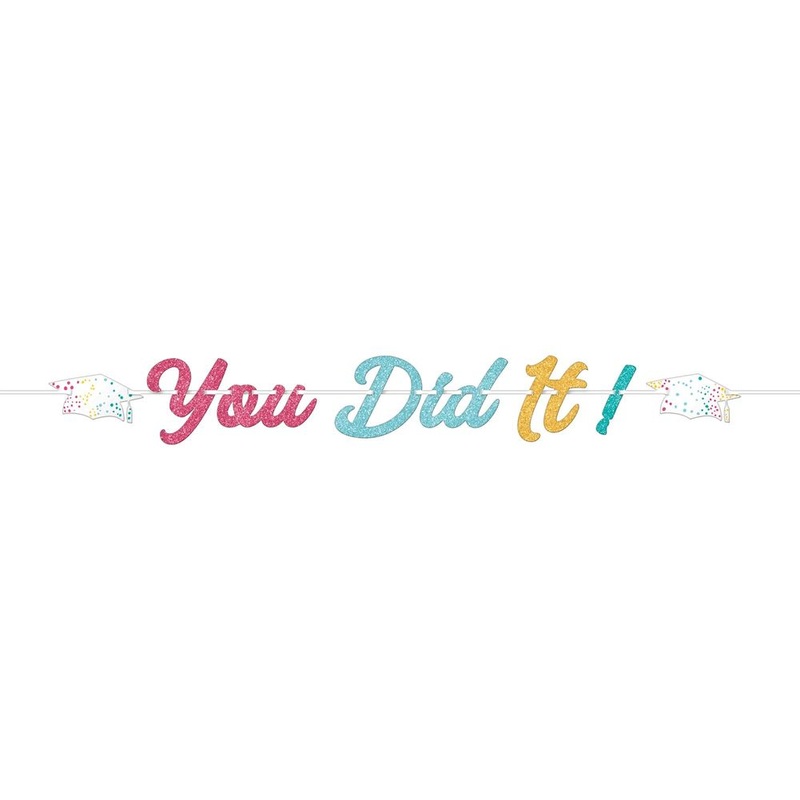 "You Did It!" Script Letter Banner (1ct)