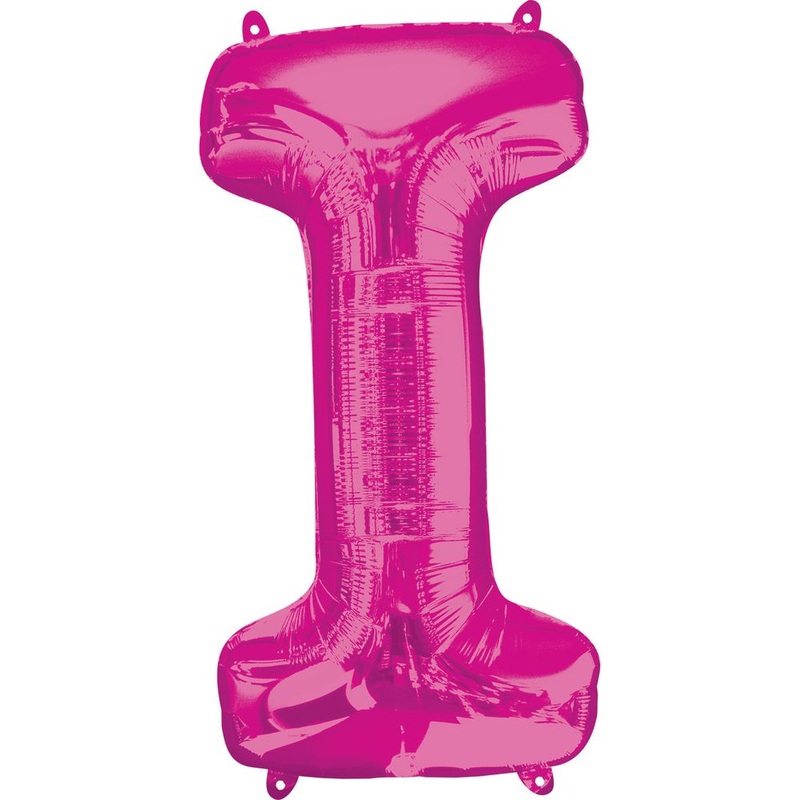 34" LETTER I PINK
