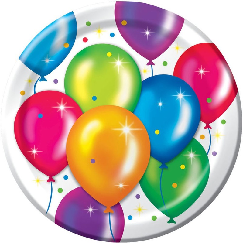 Birthday Balloons Dessert Plates (8ct)