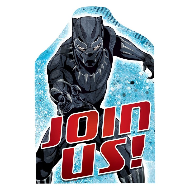 Black Panther Postcard Invitations (8ct)