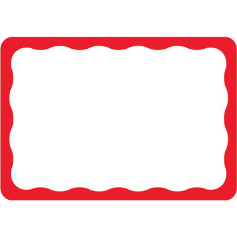 Name Tag w/Red Border (100ct)
