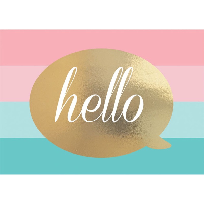 Pastel Hello Blank Notecards Value Pack (20ct)