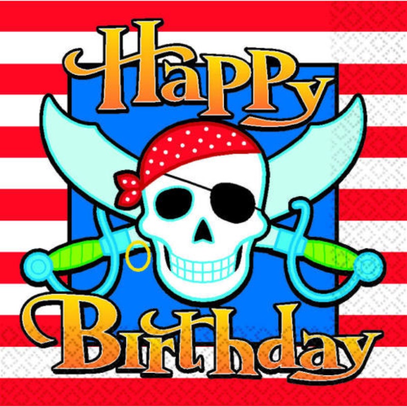 Pirate Party Beverage Napkins (16ct)