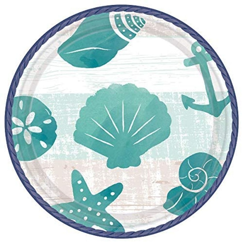 Sea Sand Sun Dessert Plates, 8ct