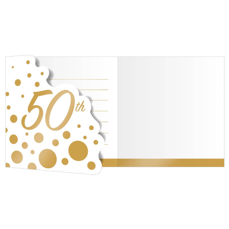 Sparkle and Shine Gold Invitations (8 ct)