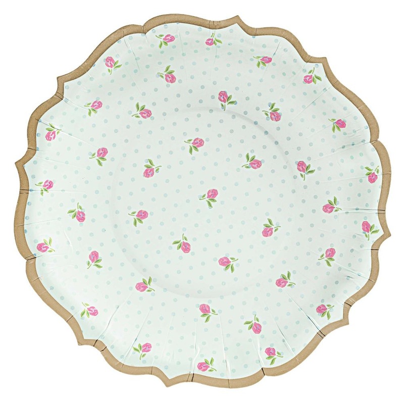 Tea Party Ornate Dessert Plates, 8ct