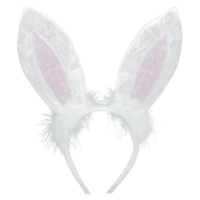 White Bunny Ears Headband