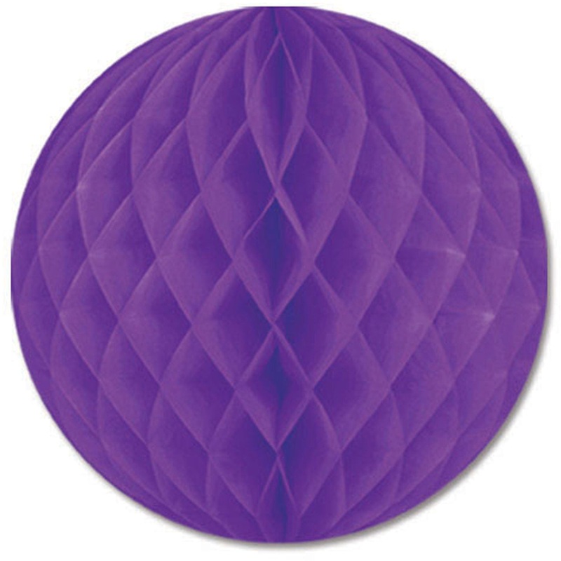 12" Purple Honeycomb Tissue Ball