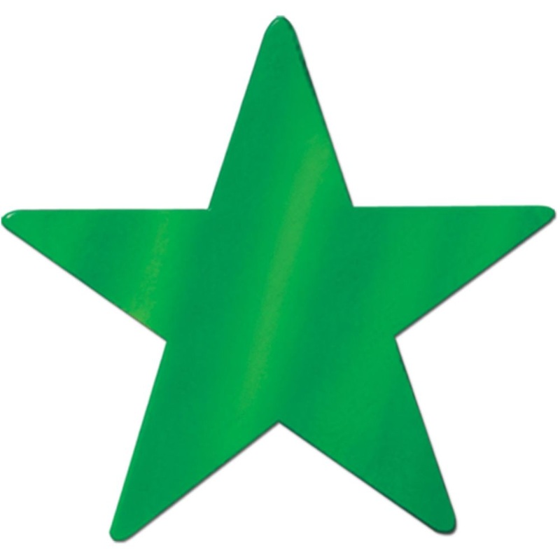 5" Green Foil Star Cutout