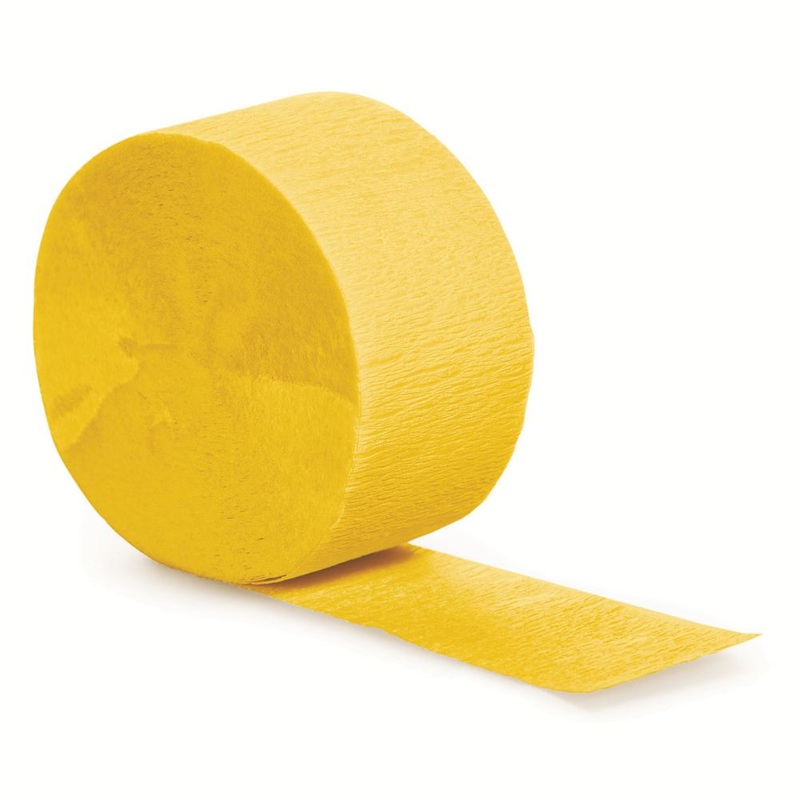 81' School Bus Yellow Crepe Streamer