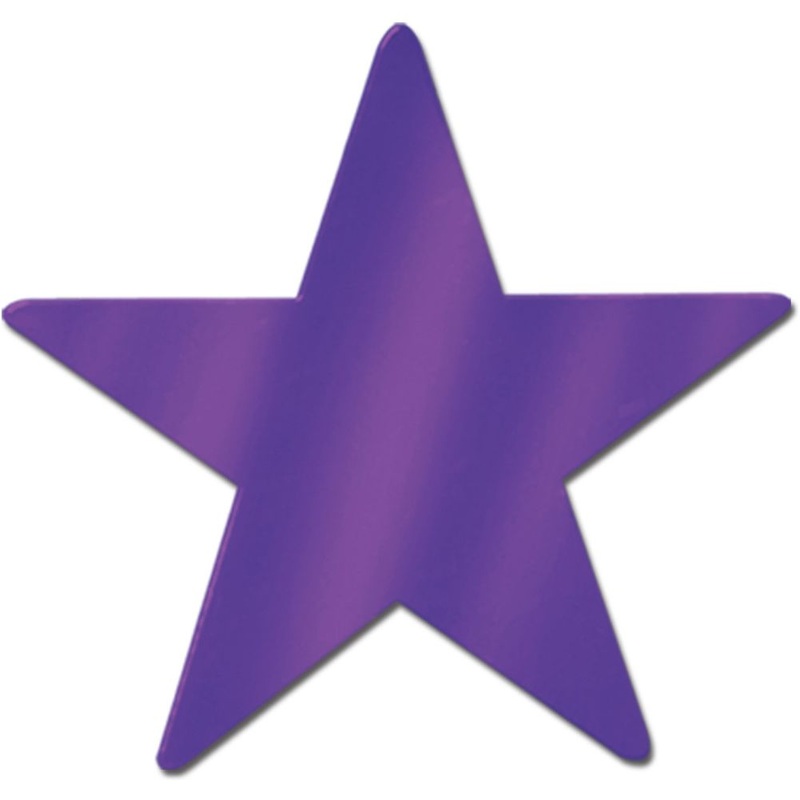 9" Purple Foil Star Cutout