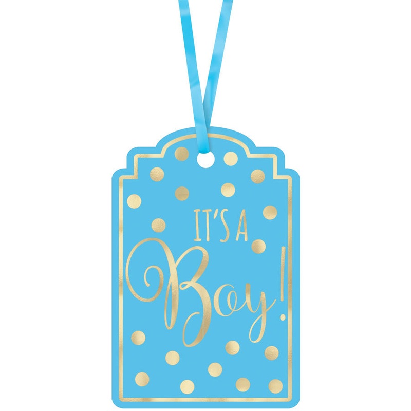 Blue It's A Boy Baby Shower Favor Tag (25 ct)