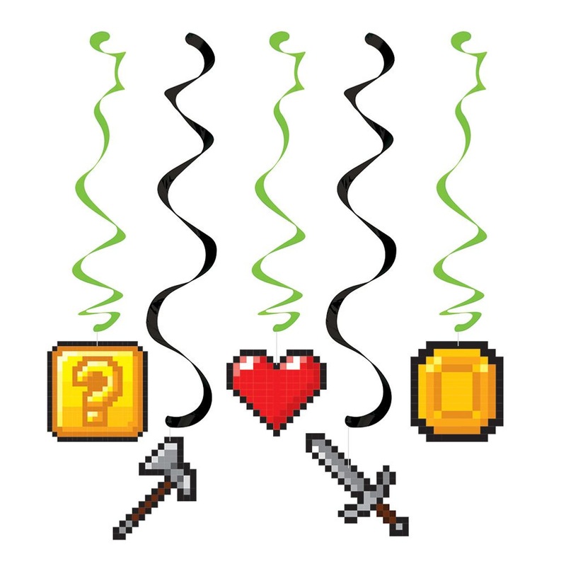 Gaming Party Dangling Cutouts (5 ct)