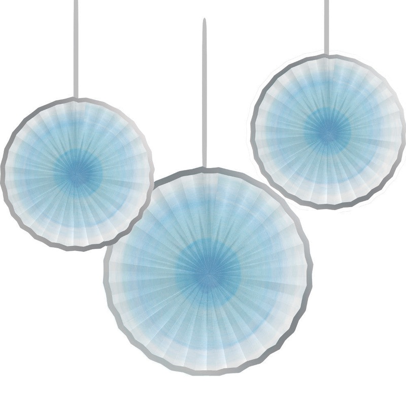One Little Star Boy Hanging Fans (3ct)