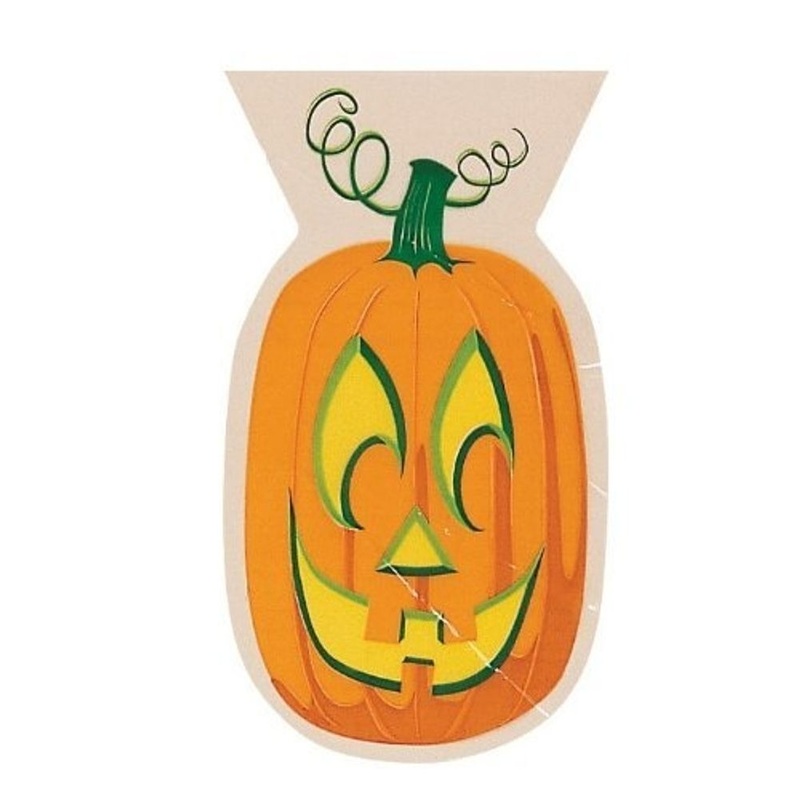 Pumpkin Shaped Cello Bags (20 ct)