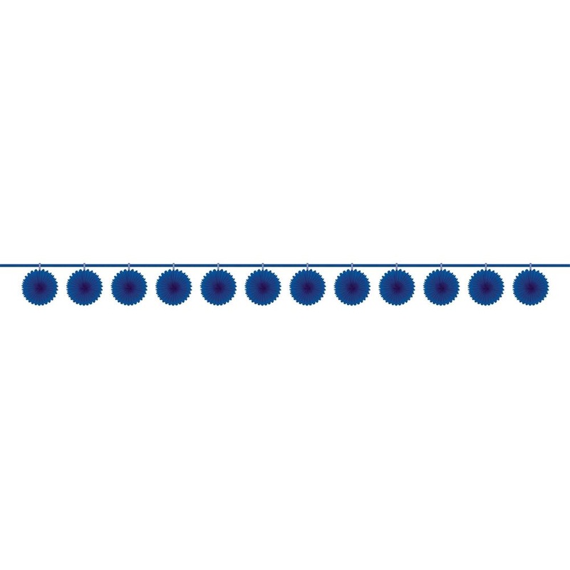 Royal Blue Mini Tissue Fan Party Banner