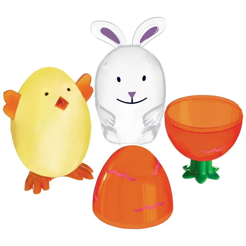 Shaped Fillable Plastic Easter Eggs (6ct)