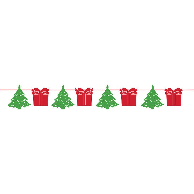 Trees and Presents 6' Ribbon Banner