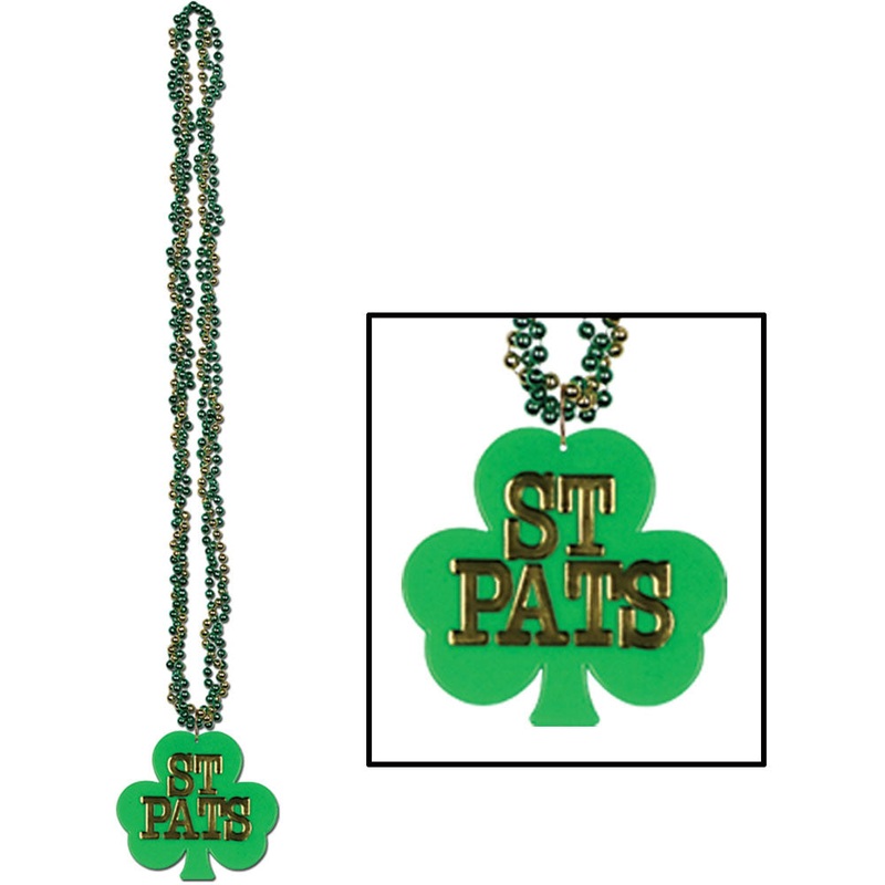 Braided Beads w/Shamrock Medallion