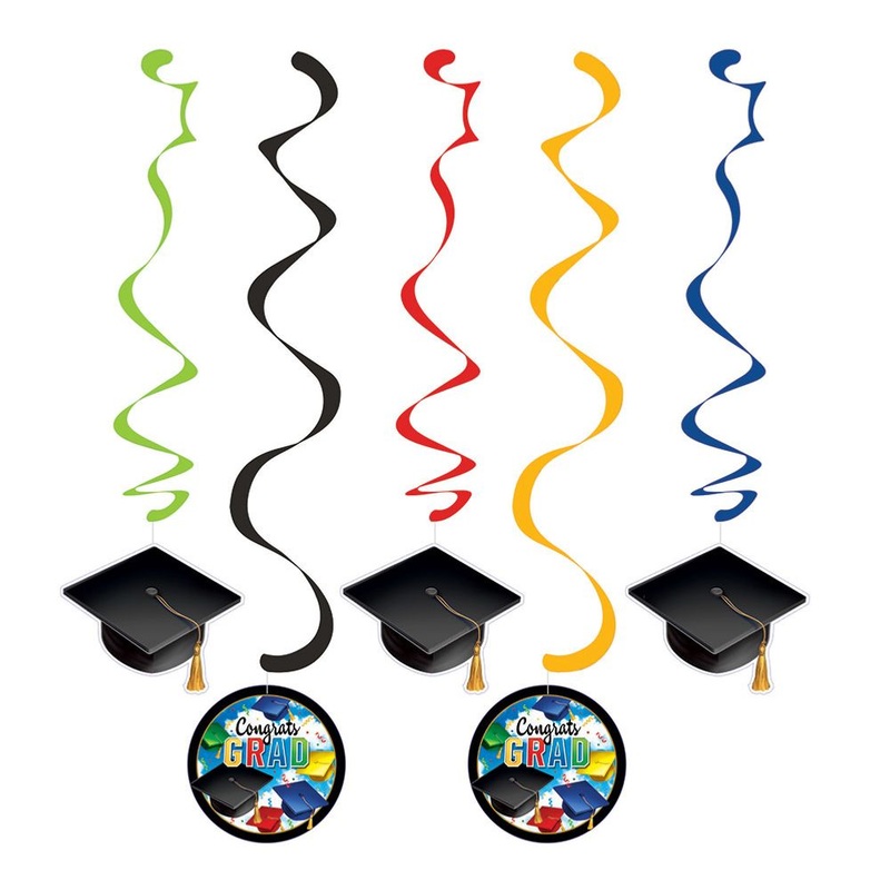 Grad Celebration Hanging Swirl (5ct)