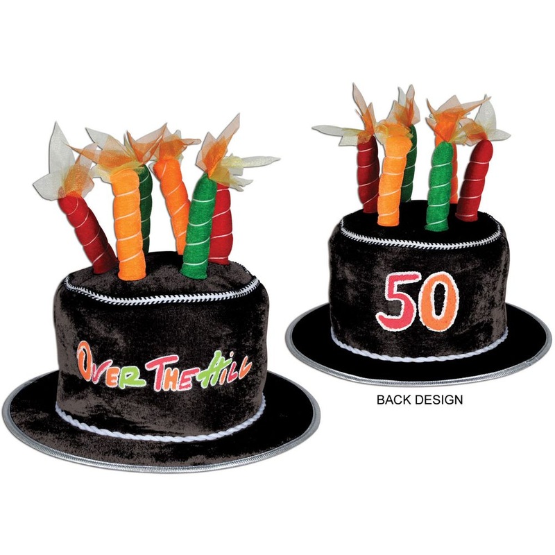Plush  50  Over-The-Hill Birthday Cake Hat