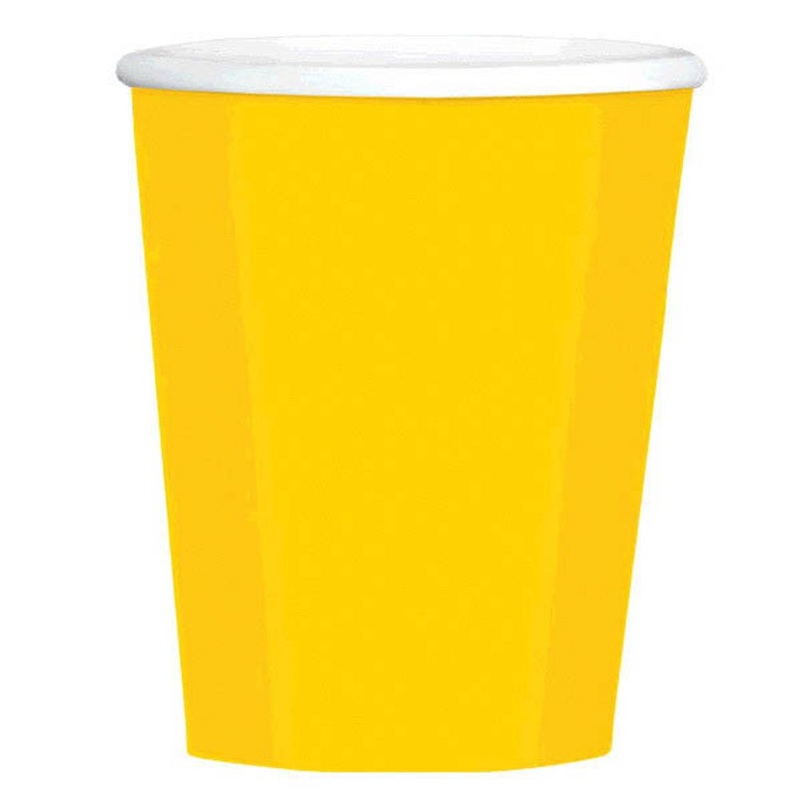 Sunshine Yellow 12oz Coffee Cups