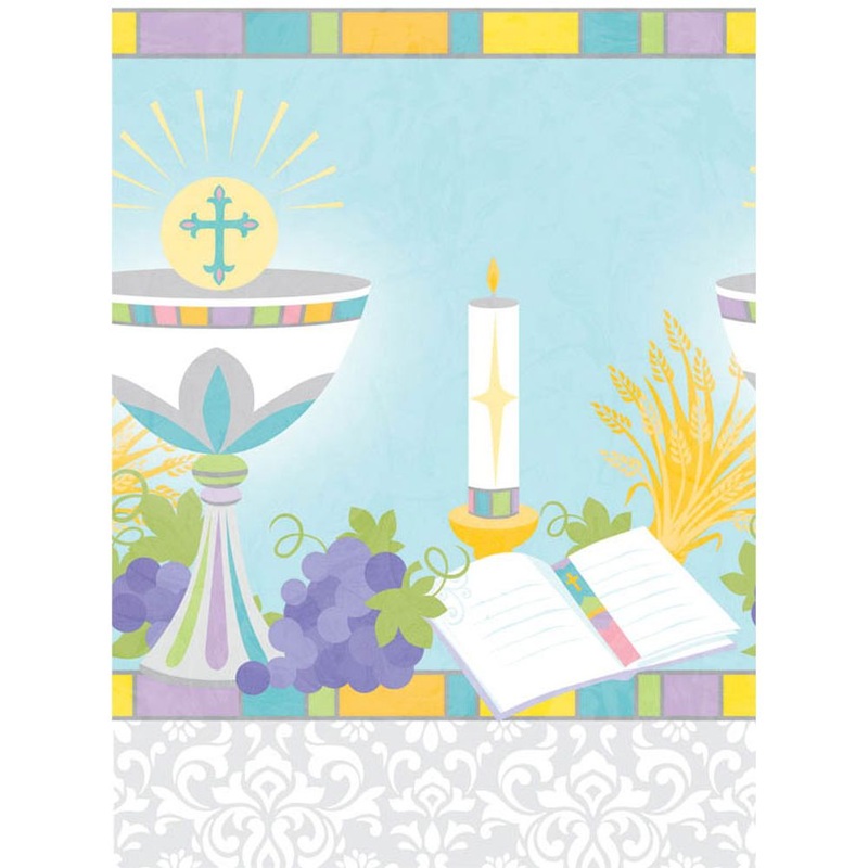 Joyous Communion Plastic Table Cover