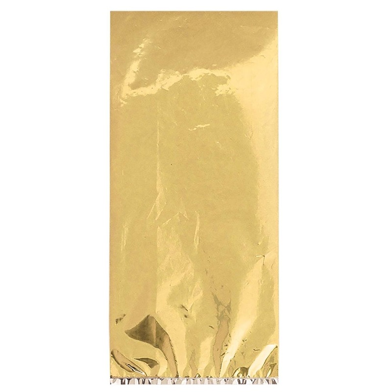Large Gold Foil Party Bag Cello Bags (12 ct)