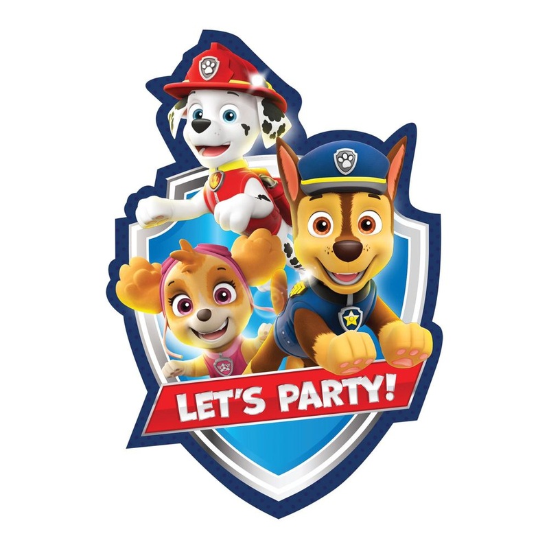 Paw Patrol Adventures Multicolor Postcard Invitations (8ct)