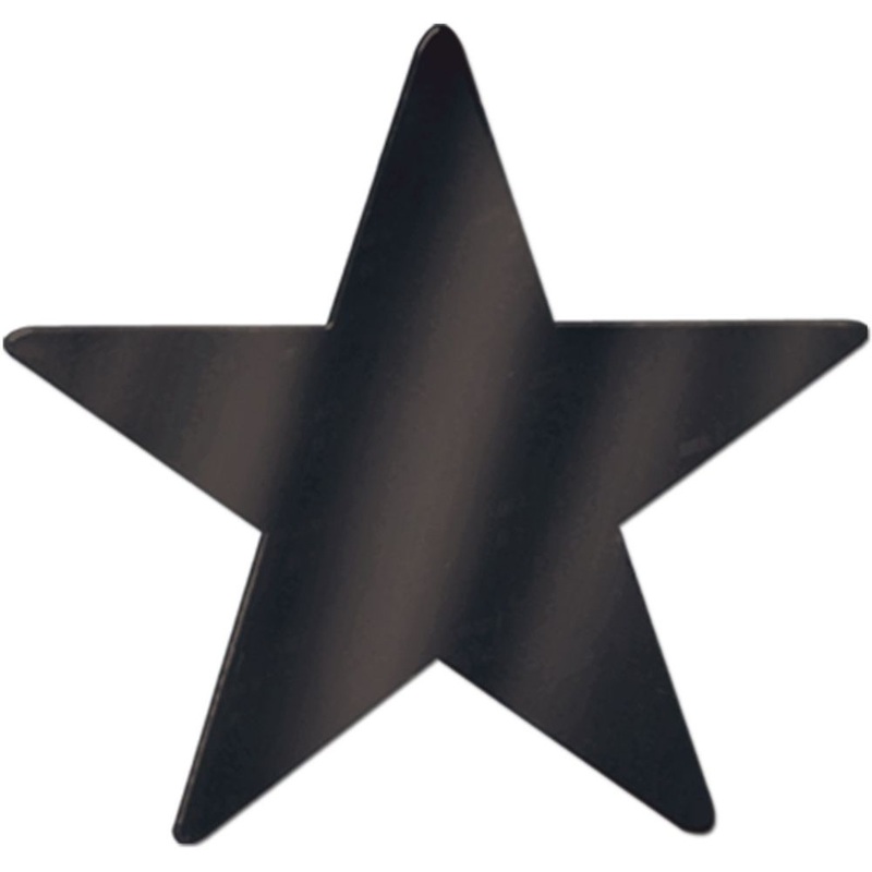 12" Black Foil Star Cutout