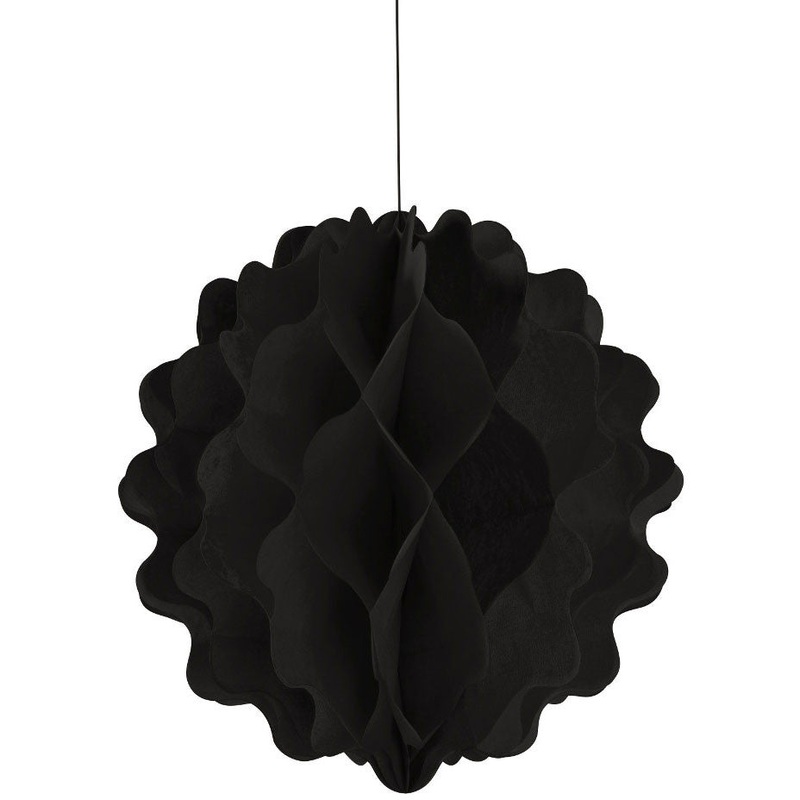 8'' Black Honeycomb Tissue Ball