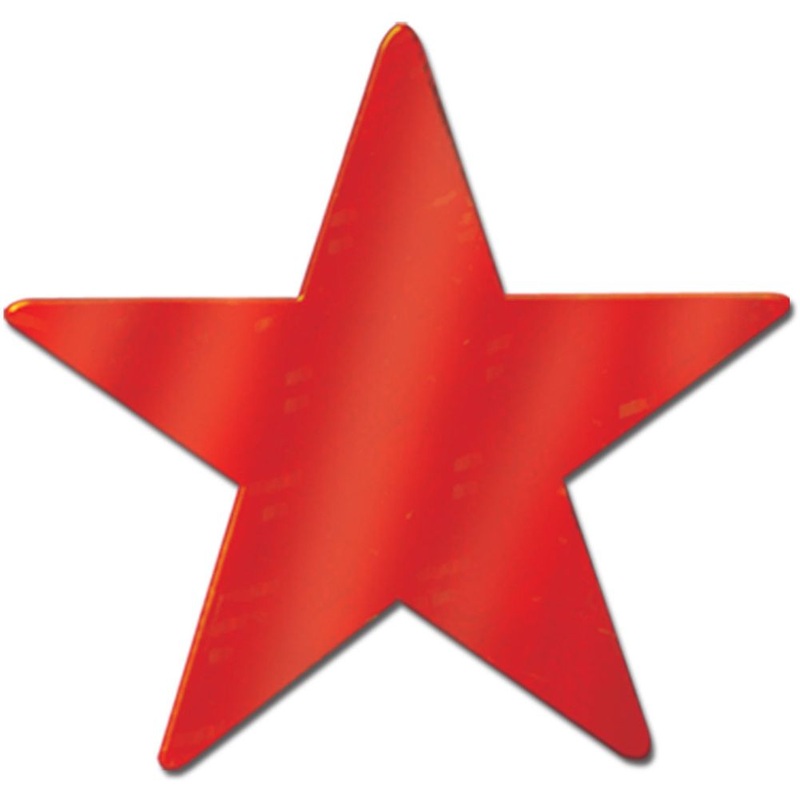 9" Red Foil Star Cutout
