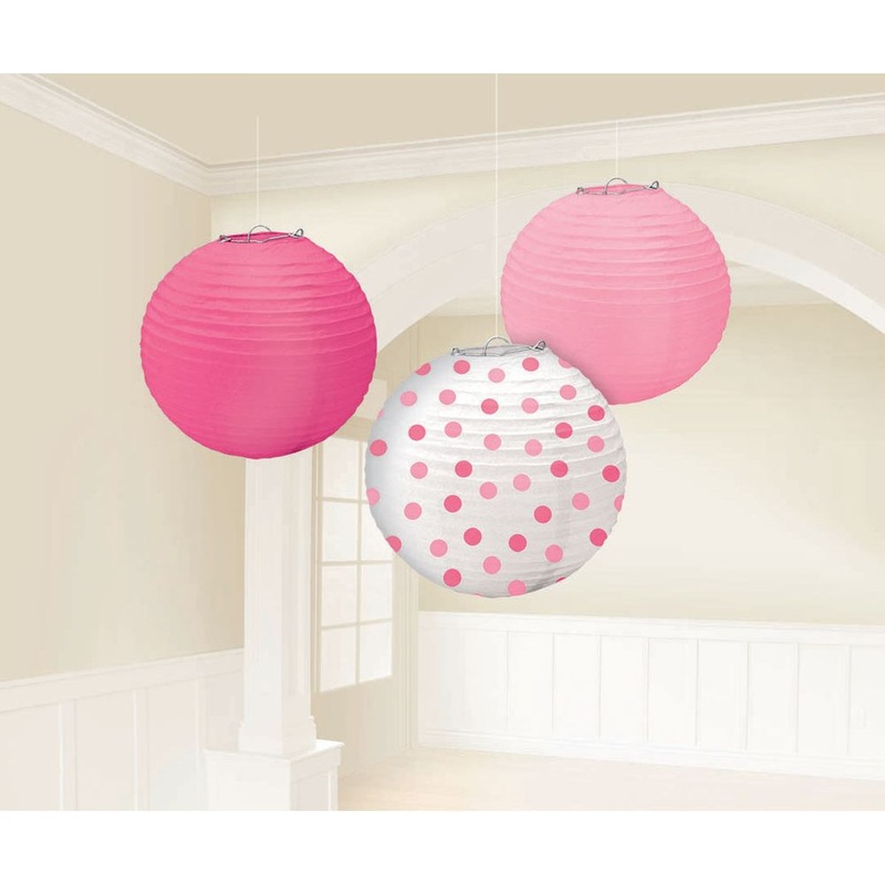 Baby Girl Paper Lanterns (3ct)