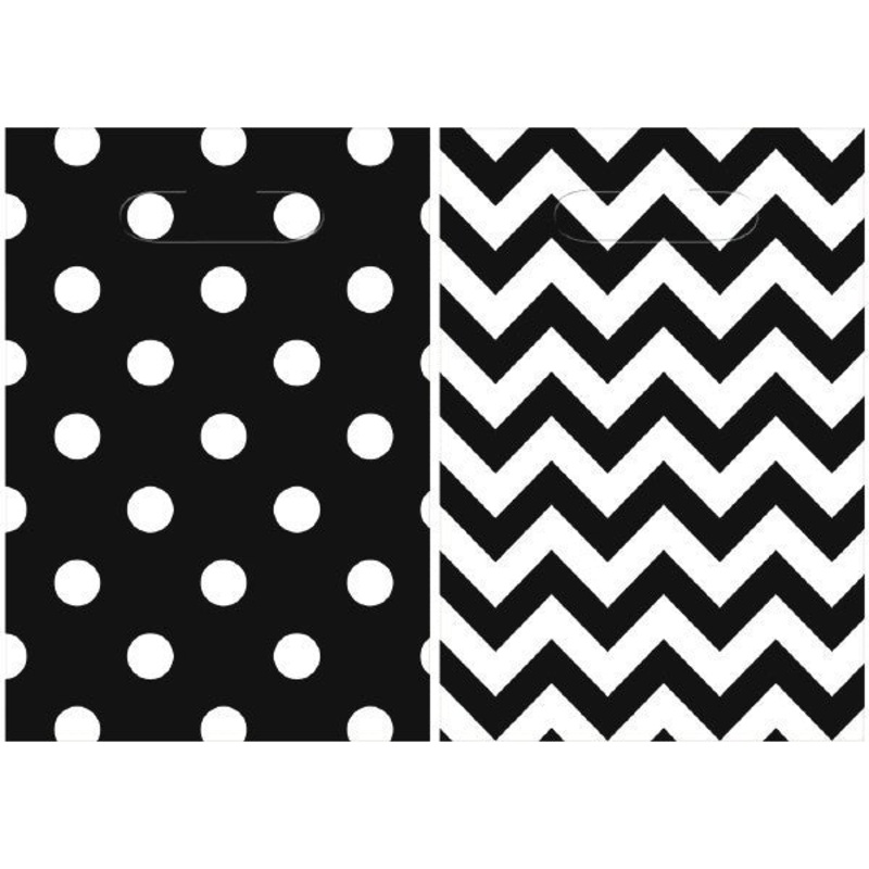 Black Chevron Loot Bags (8ct)