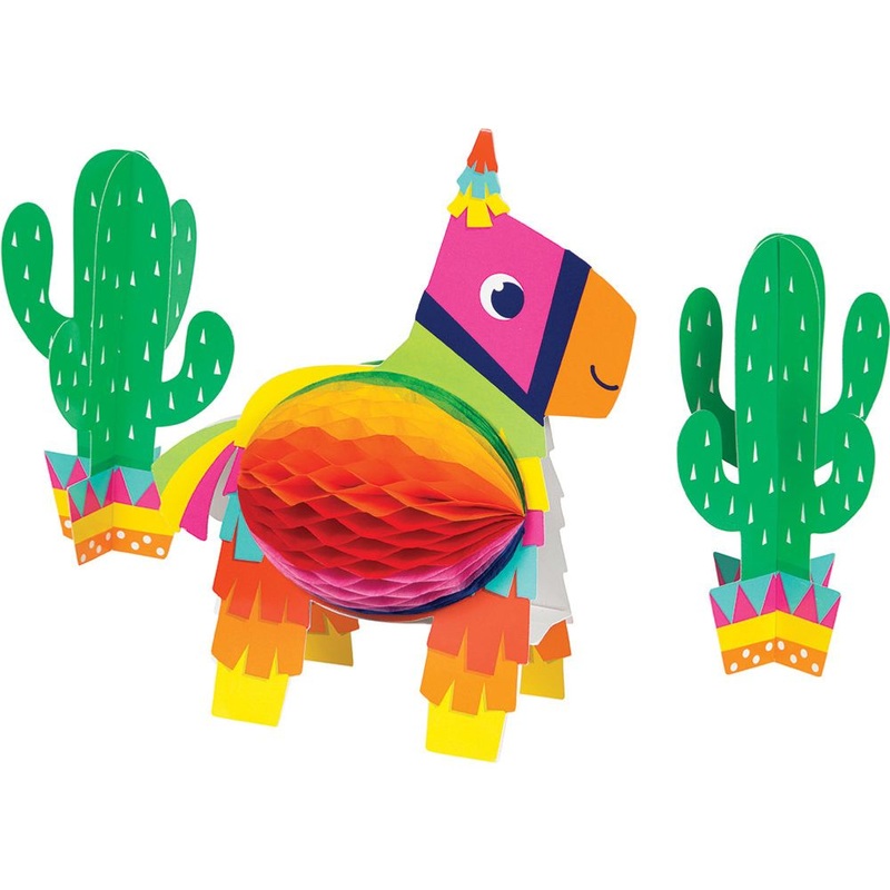 Fiesta Fun 3D CENTERPIECE HC SHAPED WITH CACTI