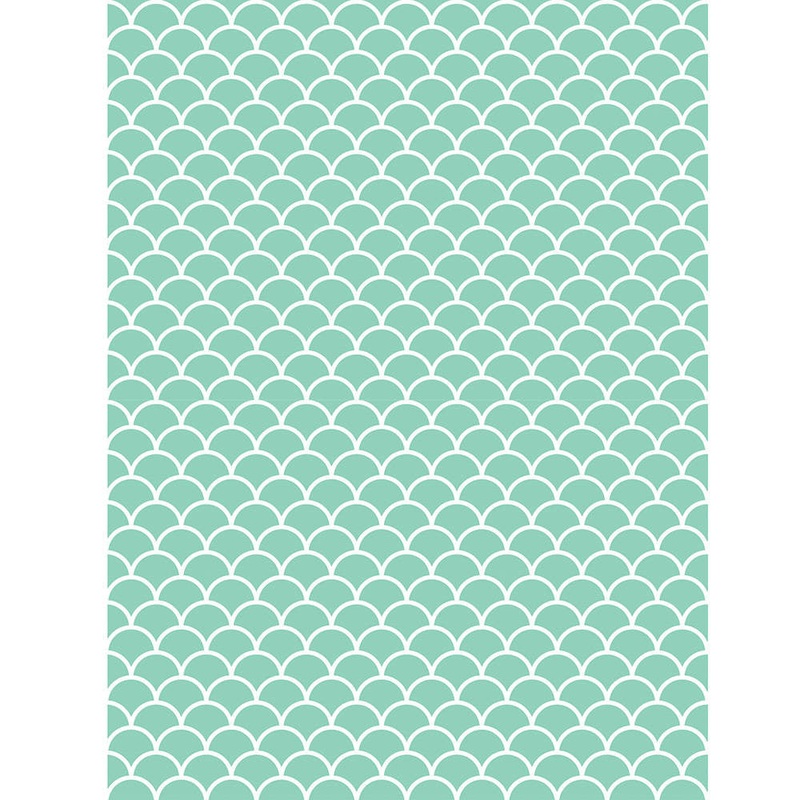 Mint Scallop Photo Backdrop