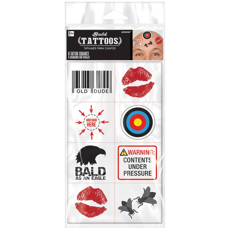 Over The Hill Milestone Tattoos (8 ct)