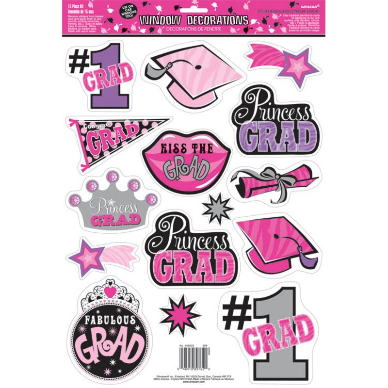 Princess Grad Window Decals