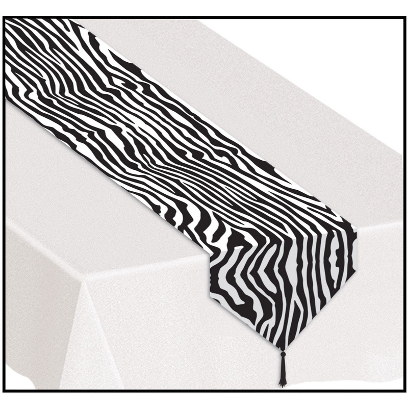 Printed Zebra Print Table Runn