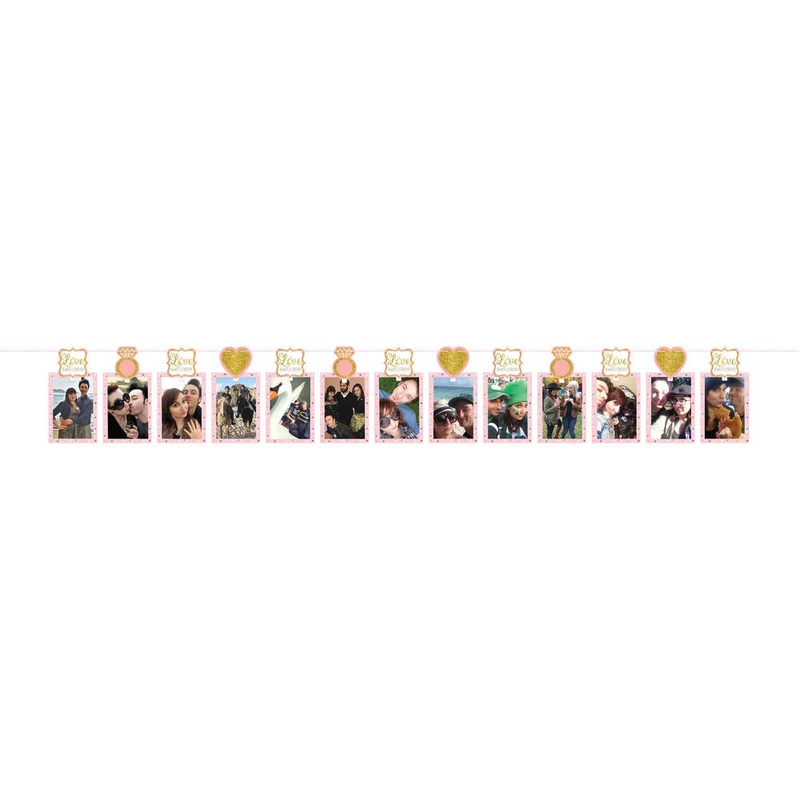 Sparkling Wedding Photo Garland