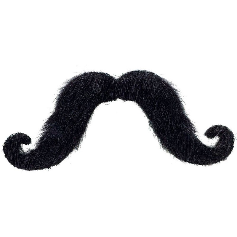 Black Handlebar Mustache